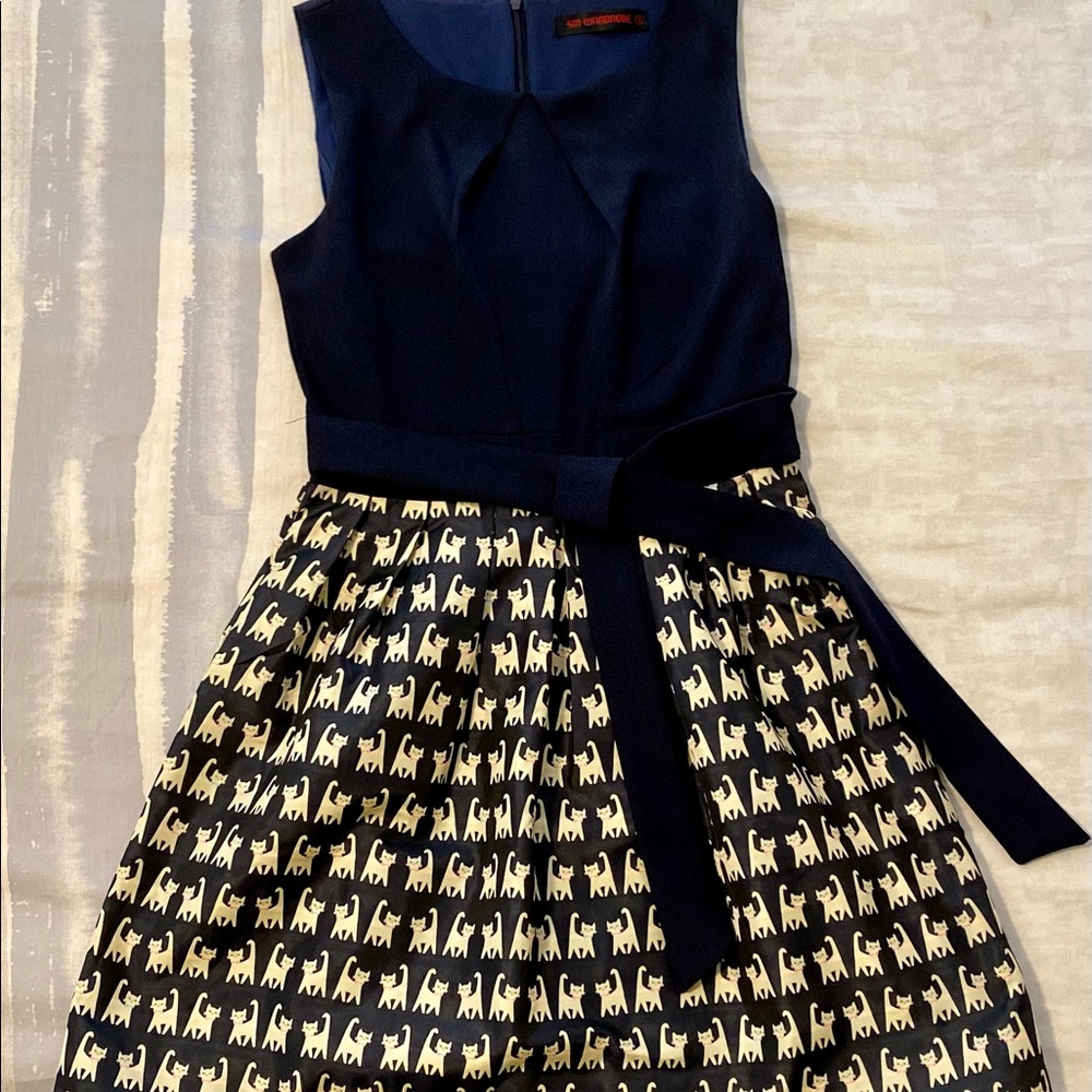 Sm Wardrobe navy cat dress